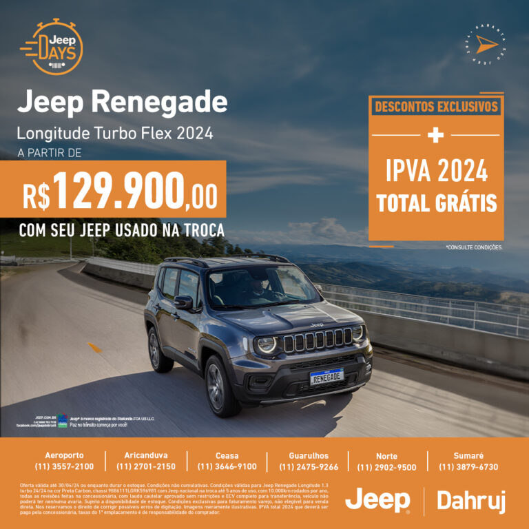 Jeep Renegade longitude feed